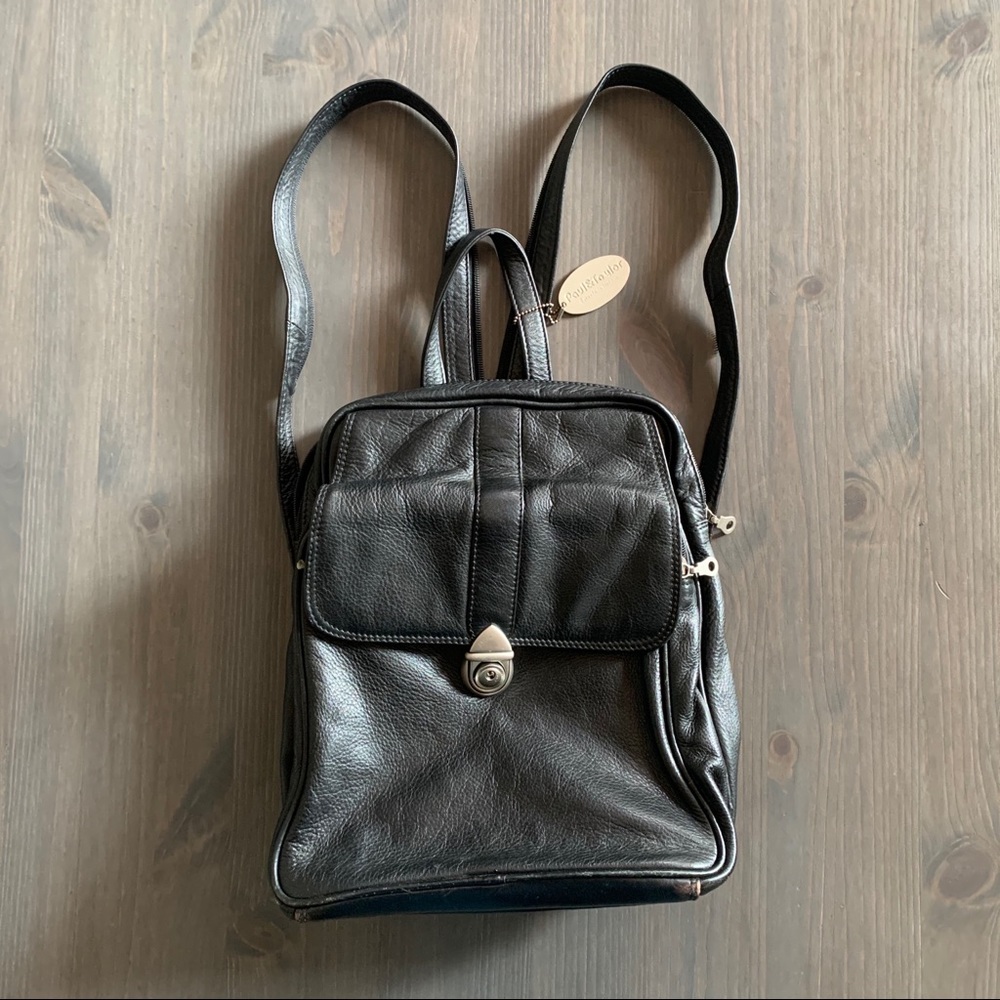 Leather backpack